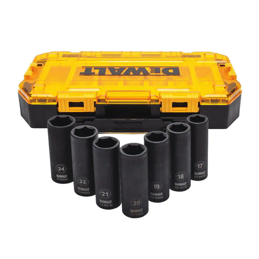 [DWMT74737] JUEGO CUBOS IMPACTO LARGOS 1/2" 7 PIEZAS MM DWMT74737 DEWALT