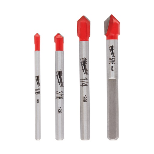 [48-20-8988] JUEGO DE 4 BROCAS PARA VIDRIO 48-20-8988 MILWAUKEE