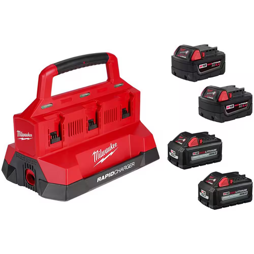 [48-59-1865POC] ESTACIÓN CARGA RAPIDA CON 2 BATERIAS 5.0 AH & 2 BATERIAS 6.0 AH M18™ PACKOUT™ 48-59-1865POC MILWAUKEE