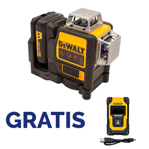 [DW089LR+DW055PL] LASER VERTICAL- HORIZONTAL MULTI-LINEA 3X360° ROJO 12V DW089LR+DW055PL DEWALT