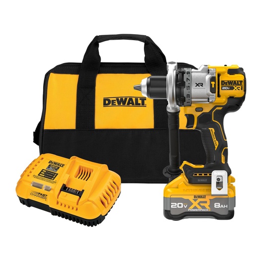 [DCD1007WW1] TALADRO PERCUTOR 1/2" 20V MAX 8Ah SIN CARBONES DCD1007WW1 DEWALT