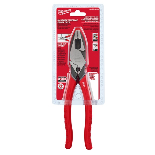 [48-22-6100] ALICATE ELECTRICISTA LINIERO 9" 48-22-6100 MILWAUKEE