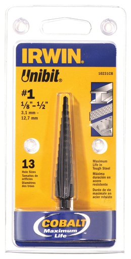 [10231CB] BROCA ESCALONADA COBALTO 1/8"-1/2" #1 10231CB IRWIN