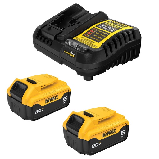 [DCB205-2C] KIT BATERIAS Y CARGADOR PARA HERRAMIENTAS 20V DCB205-2C DEWALT