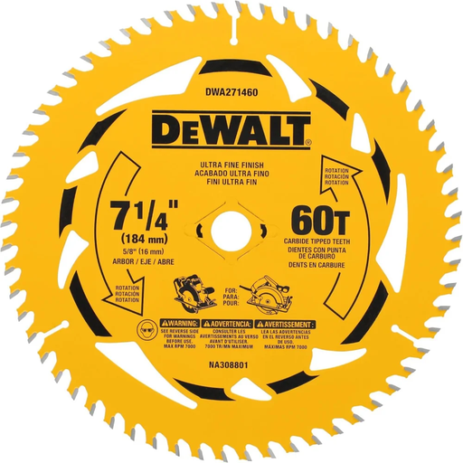 [DWA271460] DISCO SIERRA PATIN 7-1/4"-60D DWA271460 DEWALT