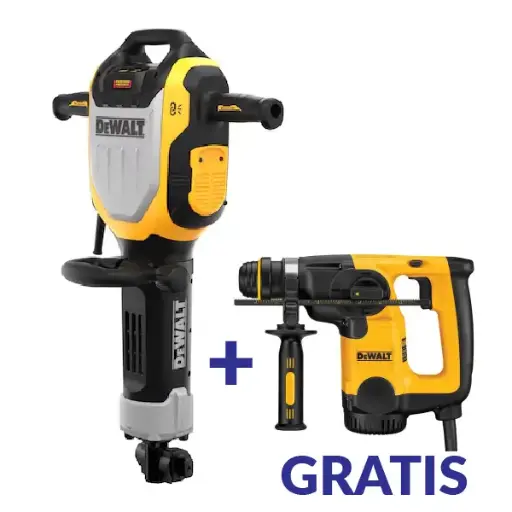 [D25966K+D25333K] DEMOLEDOR 1-1/8" HEXAGONAL 18 KG CON CARRETILLA 14 A D25966K+D25333K DEWALT