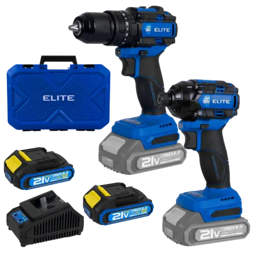 [HEELXTAT21KIT] KIT TALADRO 1/2"+ATORNILLADOR IMPACTO 1/4" 21V HEELXTAT21KIT ELITE